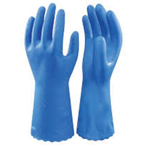 Showa - Gants de protection chimique PVC 160 - Taille XL - Bleu - Environnements humides ou gras