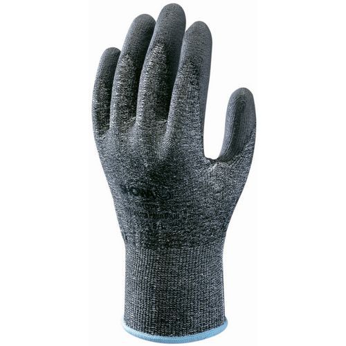 Showa - Gants de protection 541 Taille L - Résistants aux coupures niveau B - Paume enduite polyuréthane - Lot de 10 paires