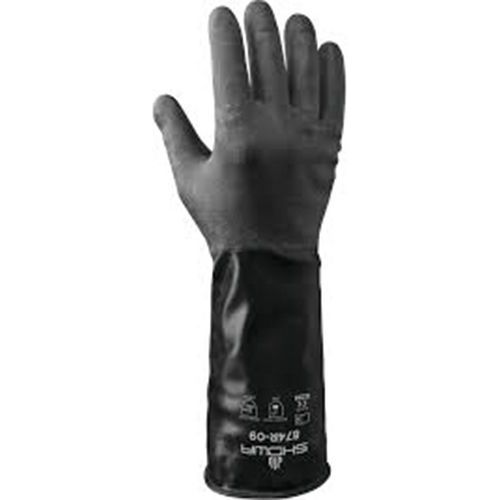 Showa - Gants de protection chimique 874R - Taille 2XL - Noir - Environnements humides ou gras - CE