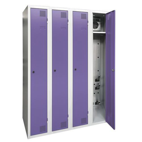 Armoire Séchante Industrie Propre 4 Colonnes - À Clé Violet
