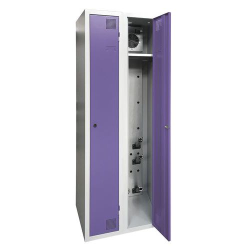 Armoire Séchante Industrie Propre 2 Colonnes À Clé Violet