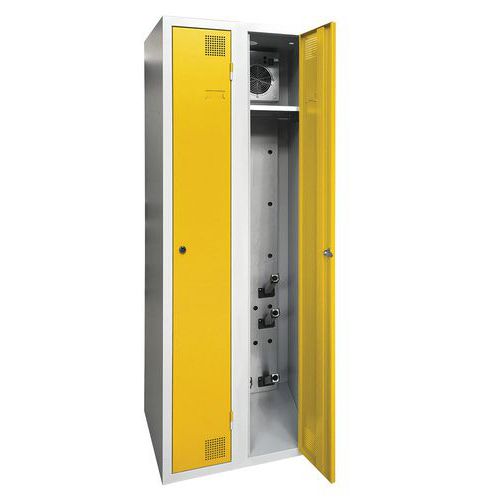 Armoire Séchante Industrie Propre - 2 Colonnes - À Clé Jaune