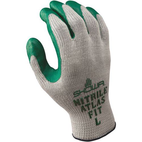 Gants SHOWA 310 - Enduction Latex - Grip Polyvalent - Taille 9/L - Jaune/Vert