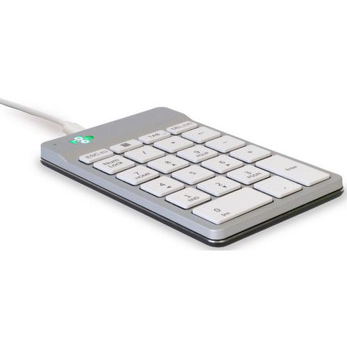 R-Go Tools - Clavier numérique Numpad Break Bluetooth - Blanc/Gris - Sans fil - Télétravail
