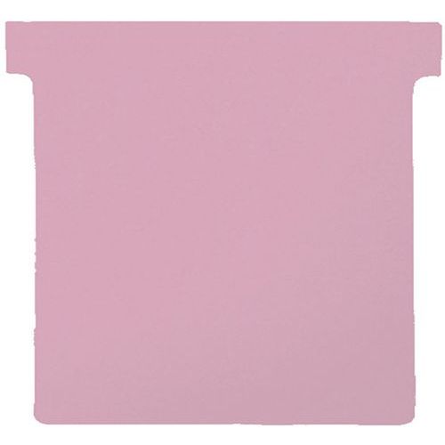Nobo - Fiches T Indice 2 Roses - 61x86 mm - Lot de 5