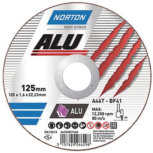 Disque De Tronçonnage Plate - Norton 125x1.6x22.23