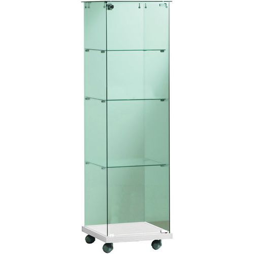 Vitrine D'exposition Echo Blanche Hauteur 140 Cm - L 40 Cm