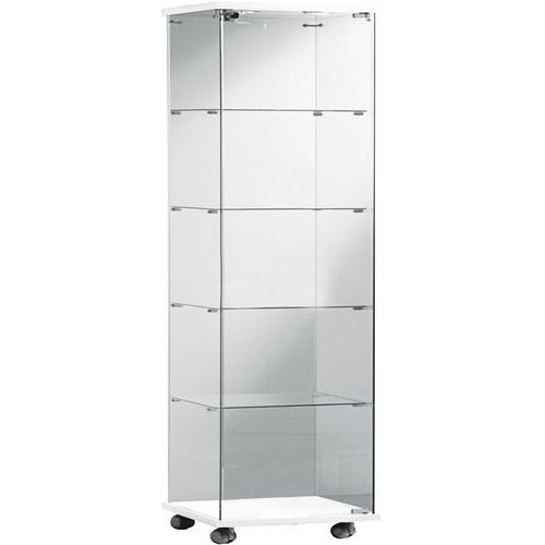Vitrine D'exposition Echo Blanche H 180 Cm L 60 Cm Éclairage
