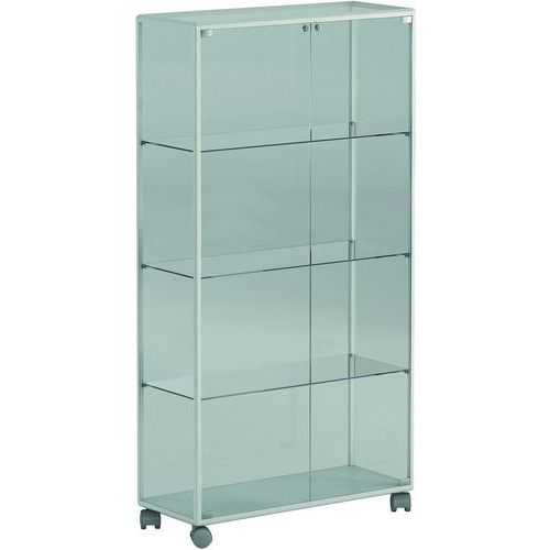 Vitrine D'exposition Déco Blanche Hauteur 140 Cm - L 71 Cm