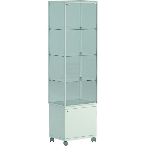 Vitrine D'exposition Déco Blanche H 180 Cm L 51 Cm Rangement