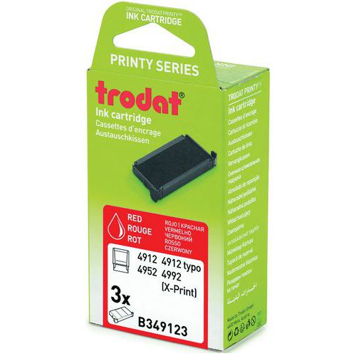 Recharges Rouge Pour Tampons Et Dateurs Printy