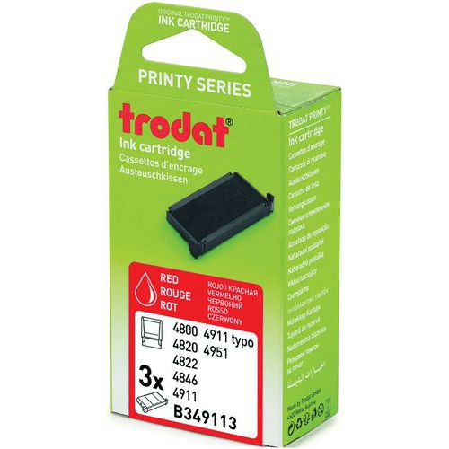 Recharges Rouge Pour Tampons Et Dateurs Printy