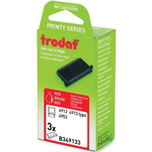 Recharges Rouge Pour Tampons Et Dateurs Printy