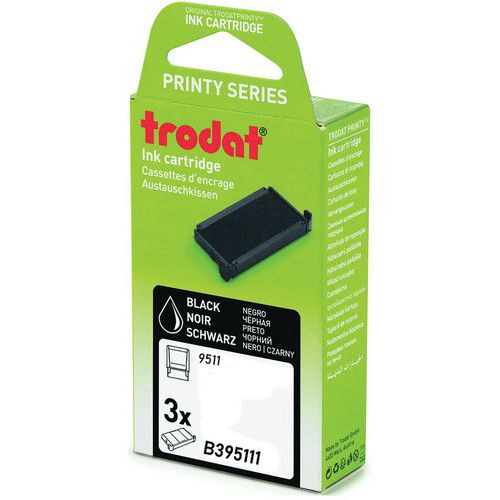 Blister De 3 Cassettes Noires Pour Pocket Printy 9511