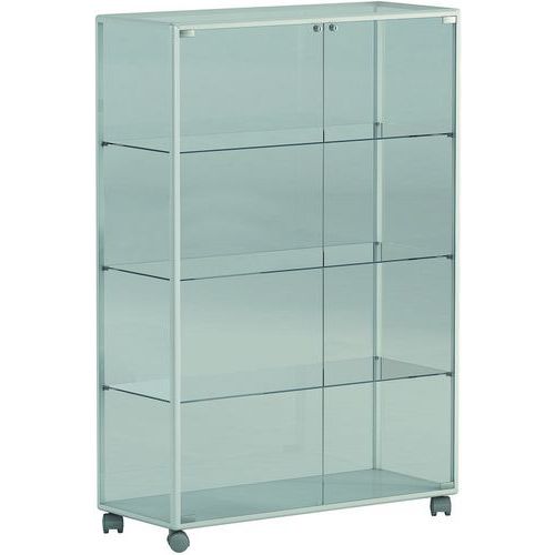 Vitrine D'exposition Déco Blanche Hauteur 140 Cm - L 91 Cm