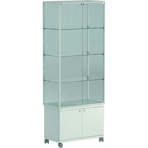 Vitrine D'exposition Déco Blanche H 180 Cm L 71 Cm Rangement