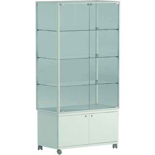 Vitrine D'exposition Déco Blanche H 180 Cm L 91 Cm Rangement