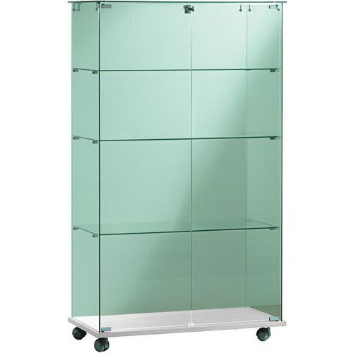 Vitrine D'exposition Echo Blanche Hauteur 140 Cm - L 80 Cm