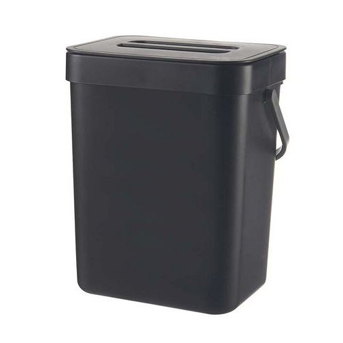 Poubelle+De+Compostage+Plastique+-+3l+-+Noir+-+Arvix