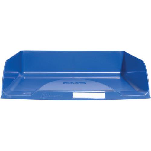 Exacompta - Corbeille à courrier Combo Styli Neo Deco - Bleu Foncé - 500 Feuilles - Polystyrène - Format A4+ - Organisez Votre Bureau