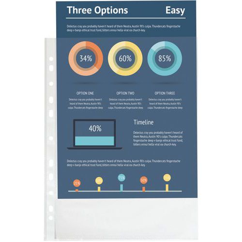 Pochettes De Classement A4 Transparentes - Lot De 100 Sachets PP40 Pour Archivage Documents