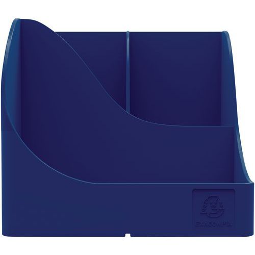 Exacompta - Pot à crayons Pen-Wave Bee Blue - Polyester Bleu 5 compartiments - Recyclable et Sans COV
