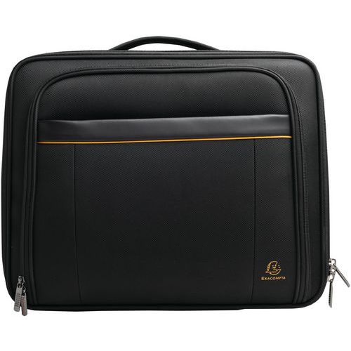 Exacompta - Valisette business Exactive Noir - Polyester 44cm - 17kg Max - Idéale Télétravail