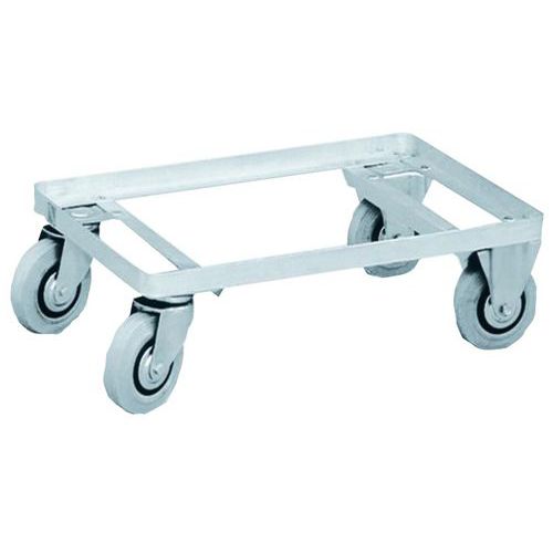Zarges - Chariot support W150 pour caisse - 800x600mm - Charge 150kg - Roulettes 125mm