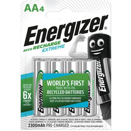 Pile rechargeable recyclée Extreme - AA/LR06 - Lot de 4