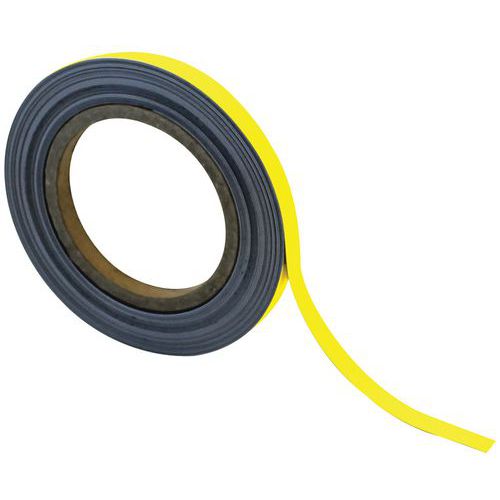 Rouleau Signalétique Magnétique 10m X 10mm Jaune - Manutan