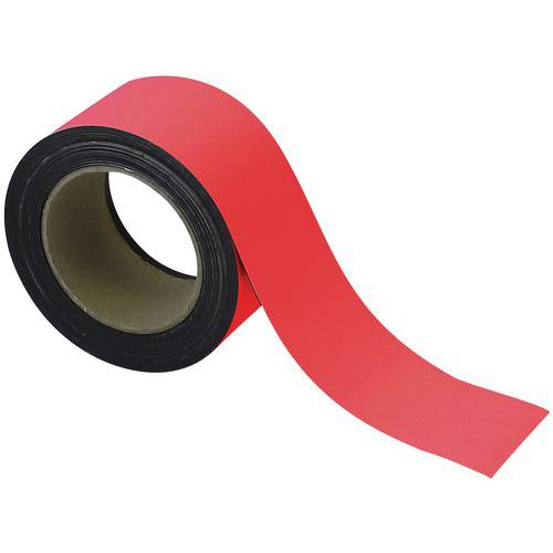 Bande Magnétique Effaçable 60 Mm X 10 M Rouge - Manutan