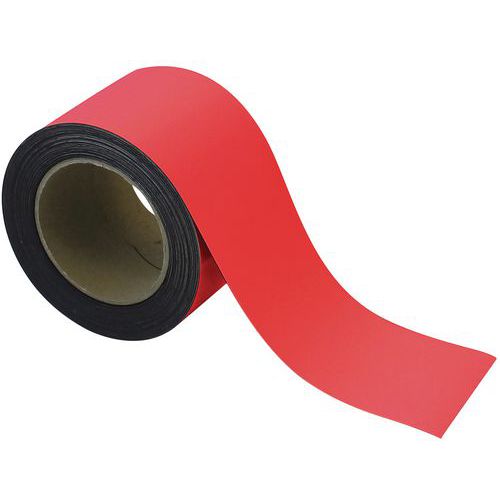 Bande Magnétique Effaçable 80 Mm X 10 M Rouge - Manutan
