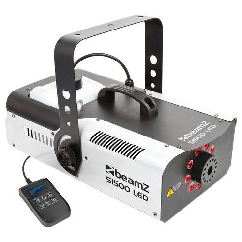 Beamz - Machine à fumée DMX S1500LED - 1500W - 2.5L - 6 Canaux DMX - Effets Lumineux