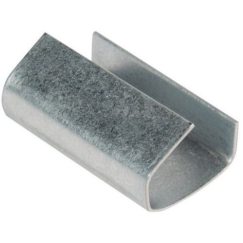 Joints métalliques semi-ouverts 12x25mm - Lot de 2000 - Pour feuillard et cerclage