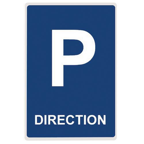 Panneau Parking Direction - Plat 300 X 500 Mm