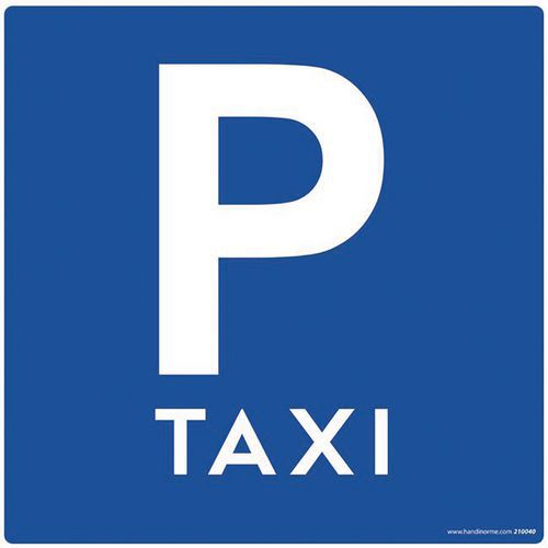 Panneau Parking Taxi - Plat 500 X 500 Mm