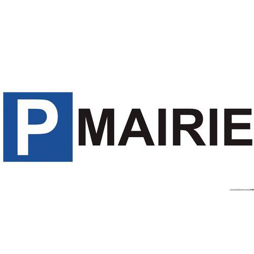 Panneau Parking En Aluminium - P Mairie