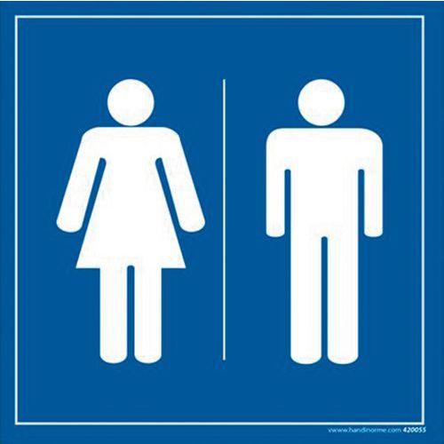 Panneau Signalisation Wc Picto Homme-femme Pvc 250x250mm