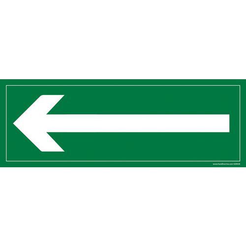 Panneau Flèche Gauche Vinyle 350x125mm