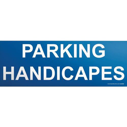 Signalisation Parking Handicapés Vinyle 210x75mm