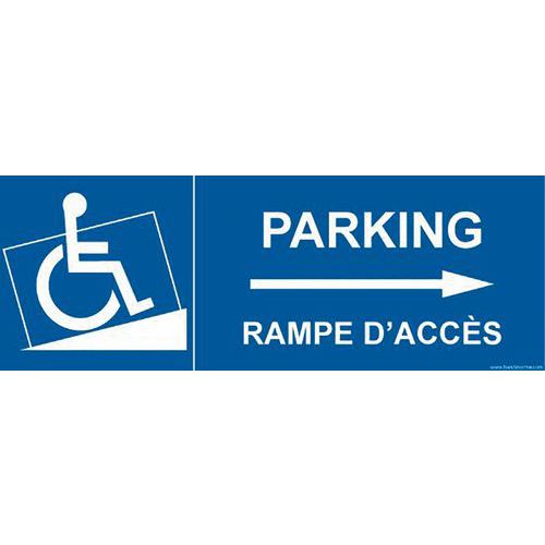 Signalisation Handicapé Parking Accès Droite Pvc 210x75mm