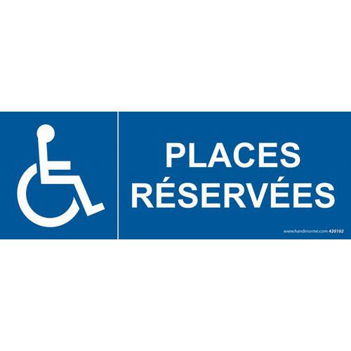 Signalisation Places Réservées Handicapé Pvc 210x75mm