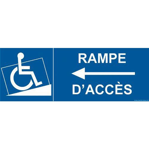 Signalisation Rampe Accès Handicapé Gauche Vinyle 210x75mm