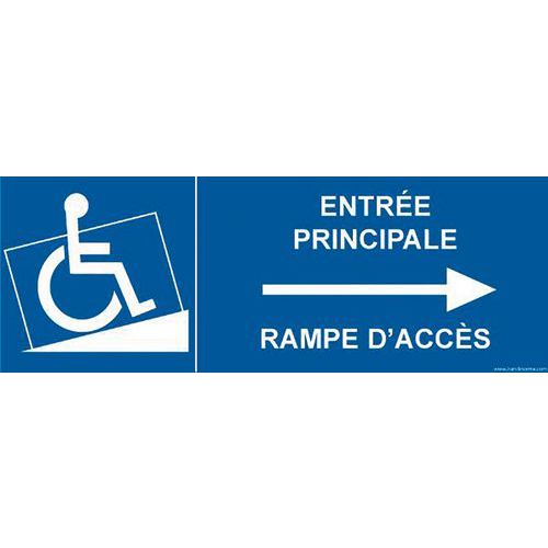 Panneau Entrée Principale Rampe Accès Droite Pvc 210x75mm
