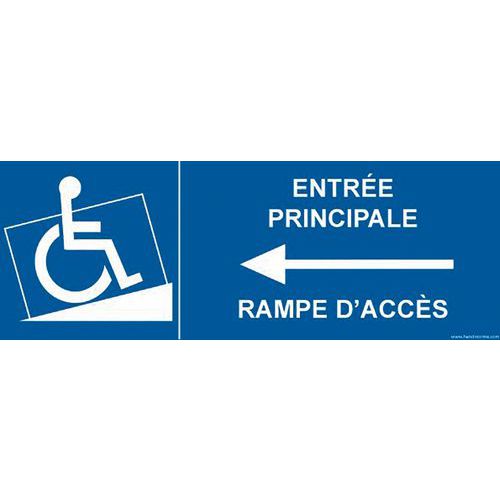 Panneau Entrée Principale Rampe Accès Gauche Pvc 350x125mm