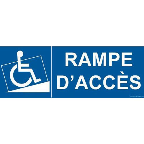 Signalisation Handicapé Rampe D'accès Pvc 350x125mm