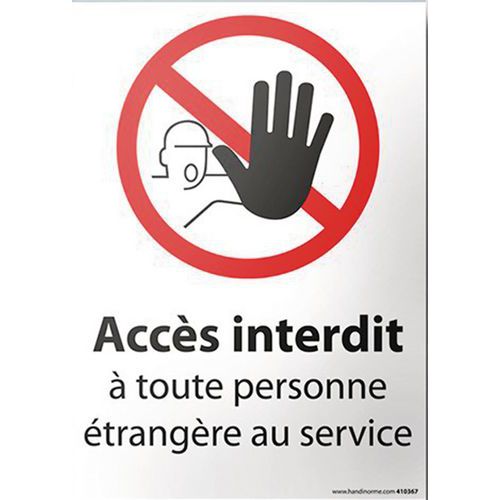 Signalisation Interdit Personne Ã‰trangère Au Service Pvc