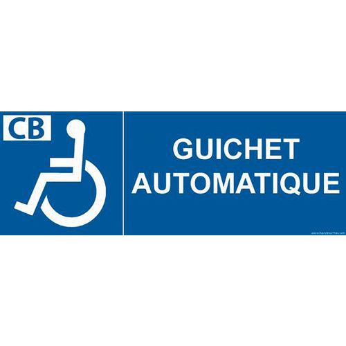 Signalisation Guichet Automatique Handicapé Pvc 210x75mm