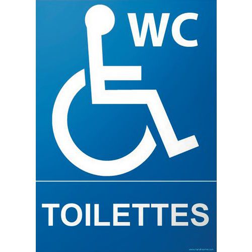 Panneau Wc Handicapés Pvc 150x210mm