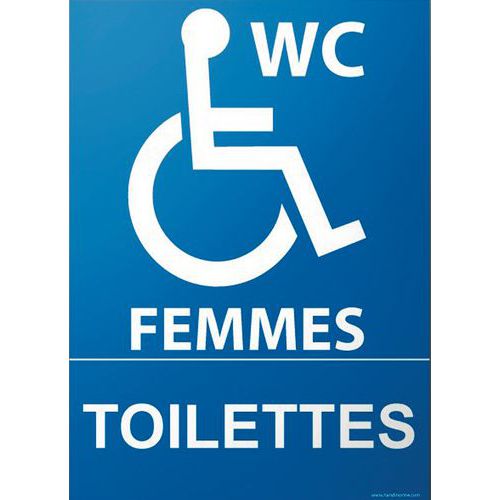 Panneau Wc Handicapés Femmes Pvc 150x210mm